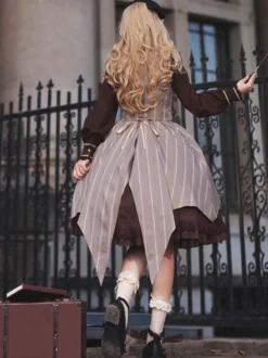 Académique Lolita Gilet Café Infanta Polyester Top Lolita Gothique