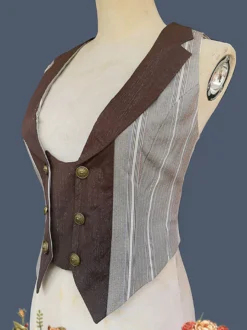 Académique Lolita Gilet Café Infanta Polyester Top Lolita Gothique