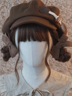 Accessoire de chapeau Sweet Lolita en polyester marron café Accessoires Lolita