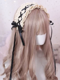 Accessoire de cheveux Lolita à volants en dentelle douce Lolita