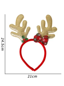 Accessoire de Noël pour les femmes Coffee Brown Polyester Fiber Headwear Christmas Vacons Accessoire