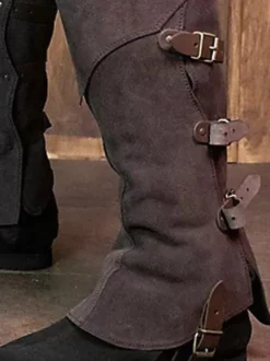 Accessoires De Bottes De Pirate Steampunk Rivet Genouillères Rétro Pour Homme
