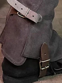 Accessoires De Bottes De Pirate Steampunk Rivet Genouillères Rétro Pour Homme