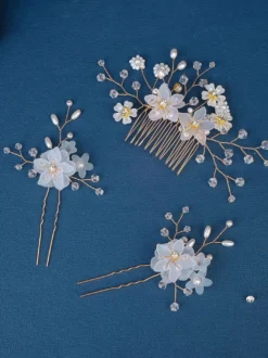 Accessoires de cheveux en métal de peigne de mariage