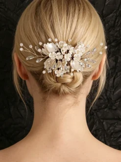 Accessoires de coiffure en métal pour la mariée