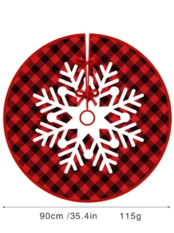 Accessoires de sapin de Noël Fibre de polyester Motif à carreaux noirs Accessoires de Noël