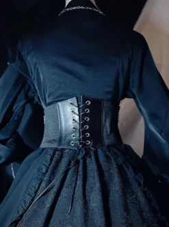 Accessoires Gothique Lolita Chaînes Noires Cuir PU Divers