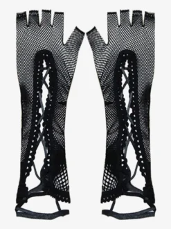 Accessoires Gothiques Lolita Noir Volants Manchettes Polyester Divers