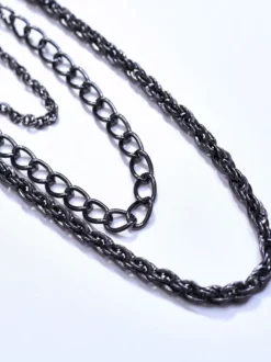 Accessoires Gothiques Lolita Oeillets Noirs Chaînes Ceinture Divers
