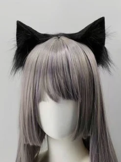 Accessoires Gothiques Lolita Noir Blanc Accessoire Bloc de Couleur Divers