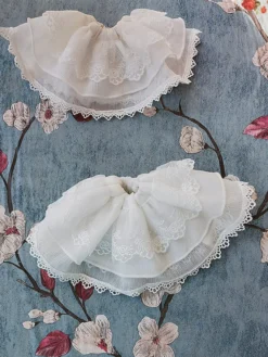 Accessoires Lolita de style ROCOCO Accessoire en satin blanc Infanta Divers