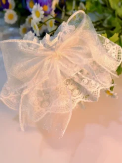 Accessoires Lolita de style ROCOCO Volants blancs Nœuds Manchons Polyester Divers