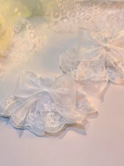 Accessoires Lolita de style ROCOCO Volants blancs Nœuds Manchons Polyester Divers