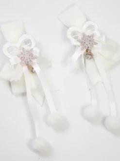Accessoires Lolita Style Rococo pompons blancs nœuds couvre-chef divers