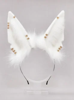 Accessoires Noir Lolita Oreilles Fausse Fourrure Coiffure Animaux Fibre Polyester Divers