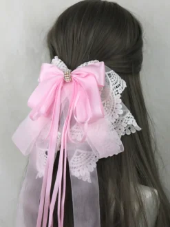Accessoires Sweet Lolita Nœuds violets Volants Coiffes Divers