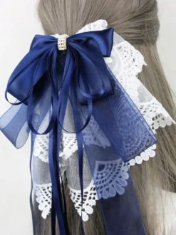 Accessoires Sweet Lolita Nœuds violets Volants Coiffes Divers