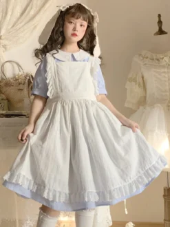 Accessoires Sweet Lolita Tablier à volants blancs Divers