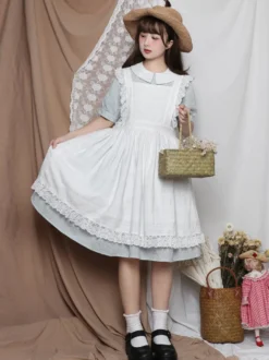 Accessoires Sweet Lolita Tablier à volants blancs Divers