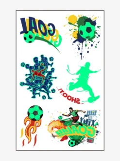 Autocollant Tatouage Football Accessoires De Sport Vert 10 Pièces
