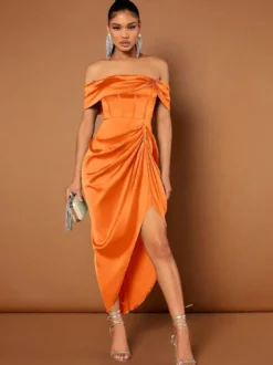 Avec robe de cocktail mode courte col bateau court
