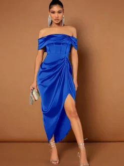 Avec robe de cocktail mode courte col bateau court