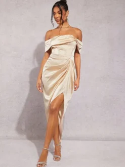 Avec robe de cocktail mode courte col bateau court