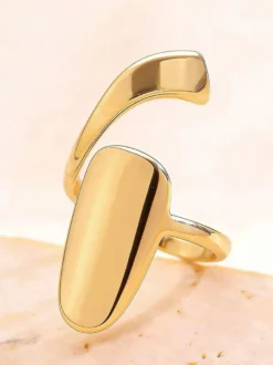 Bagues d'ongles en strass poli et lisse double couche ouverte et ajustable protège-ongles pour doigt