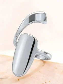 Bagues d'ongles en strass poli et lisse double couche ouverte et ajustable protège-ongles pour doigt