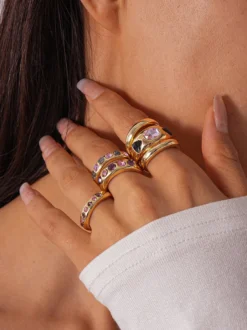 Bagues pour adultes bijoux décontractés de style européen forme irrégulière