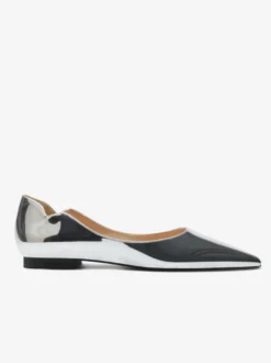 Ballerines noires pour femmes bout pointu chaussures décontractées à enfiler