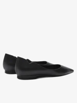 Ballerines noires pour femmes bout pointu chaussures décontractées à enfiler