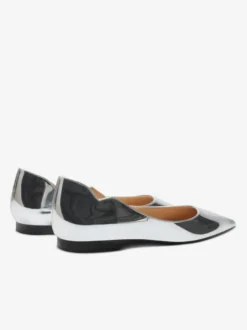 Ballerines noires pour femmes bout pointu chaussures décontractées à enfiler
