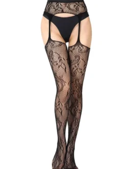 Bas Collant Elastique Femme Imprimé Unicolore Lingerie Sexy