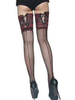 Bas Collant Elastique Imprimé Fleurie Femme Lingerie Sexy