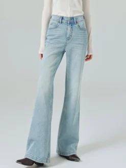 Bas de jeans modernes pour femmes jeans décontractés taille haute en denim style streetwear