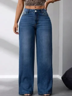 Bas de jeans pour femmes jeans larges mode denim décontractés