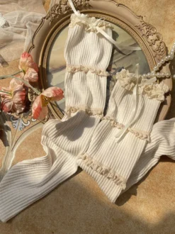Bas gothique Lolita café marron accessoire polyester accessoires Lolita