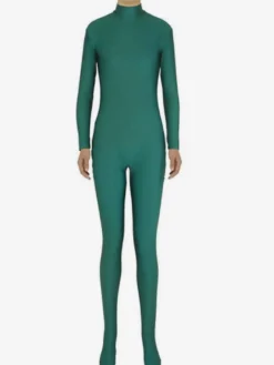 Basilic vert Zentai Slim Fit combinaison Spandex pour femmes Déguisements Halloween