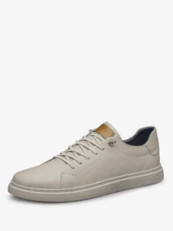 Baskets confortables en cuir à bout rond pour hommes