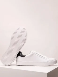 Baskets confortables en cuir PU pour hommes chaussures de sport à bout rond