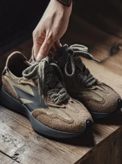 Baskets confortables en cuir à bout pointu pour hommes chaussures de sport