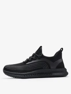 Baskets en maille pour hommes chaussures de course à plateforme à bout rond légères et respirantes haut de gamme