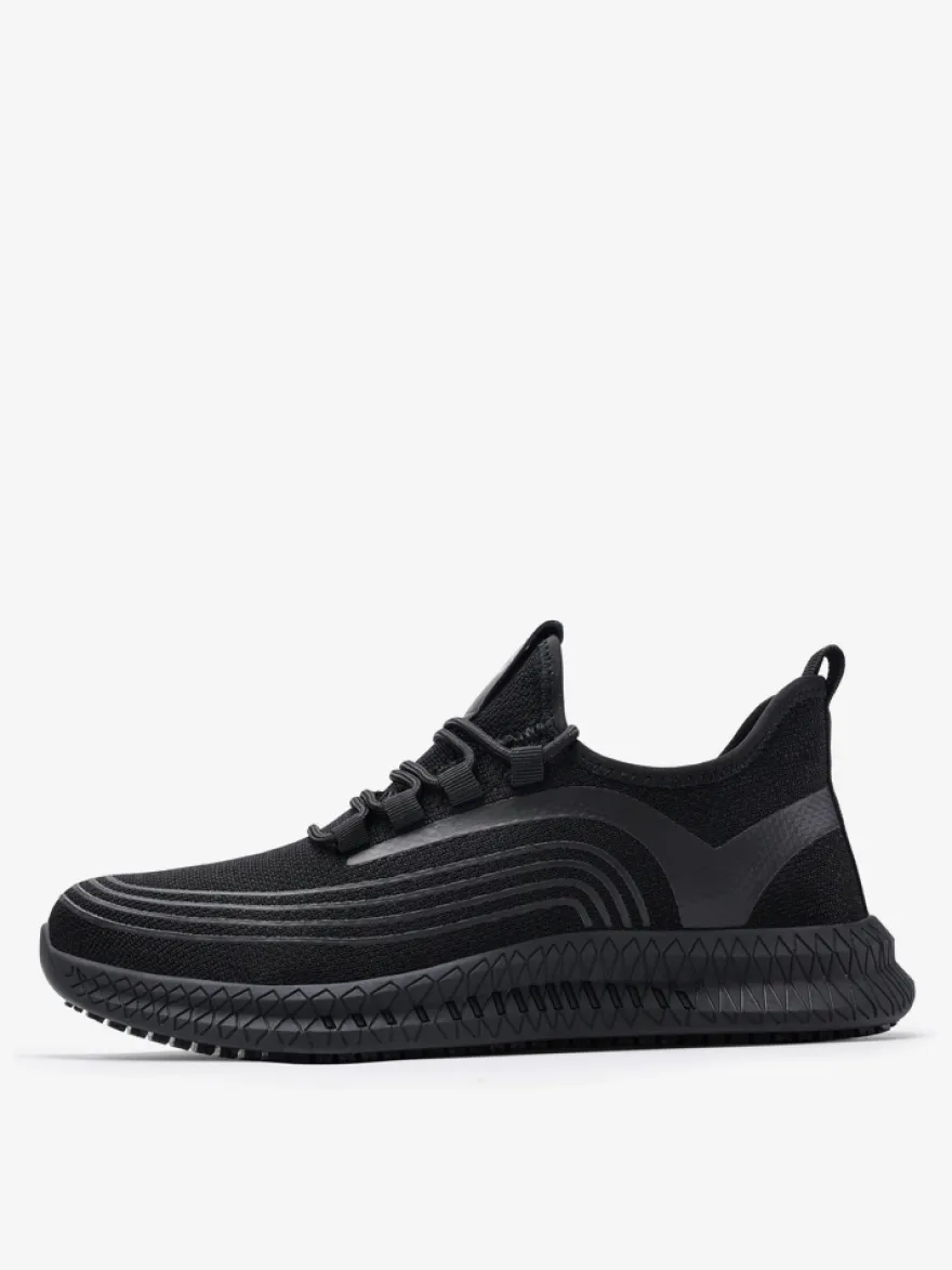 Baskets en maille pour hommes chaussures de course à plateforme à bout rond légères et respirantes haut de gamme