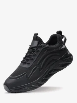 Baskets en maille pour hommes chaussures de course basses légères antidérapantes semelle épaisse