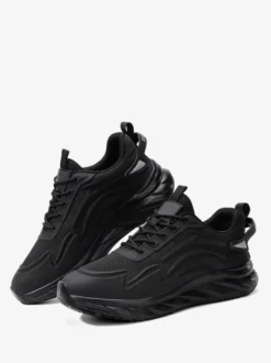 Baskets en maille pour hommes chaussures de course basses légères antidérapantes semelle épaisse