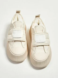 Baskets kaki pour femmes chaussures à plateforme de styliste à bout rond