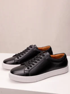 Baskets à lacets et bout rond pour homme chaussures de randonnée plates