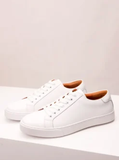 Baskets à lacets et bout rond pour homme chaussures de randonnée plates