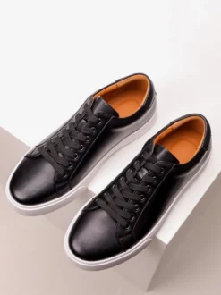 Baskets à lacets et bout rond pour homme chaussures de randonnée plates